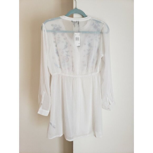 NWT BUFFALO BY DAVID BITTON EMBROIDERED WHITE BLOUSE SIZE M - Picture 5 of 7